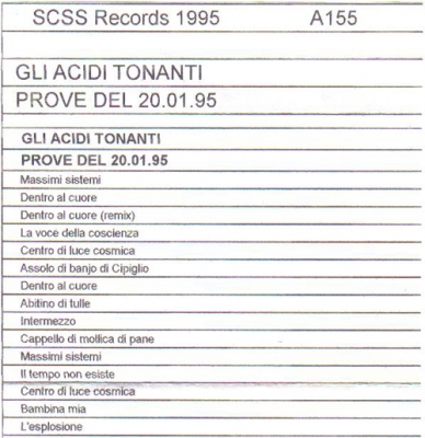 a155 gli acidi tonanti: prove del 20-01-95 1995 a155 gli acidi tonanti: prove del 20-01-95 1995